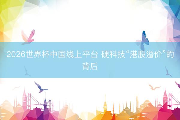 2026世界杯中国线上平台 硬科技“港股溢价”的背后