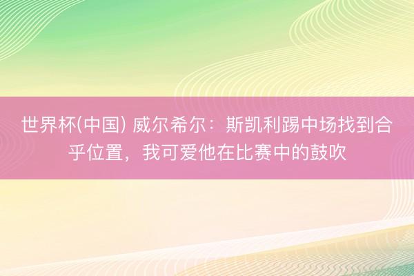 世界杯(中国) 威尔希尔：斯凯利踢中场找到合乎位置，我可爱他在比赛中的鼓吹