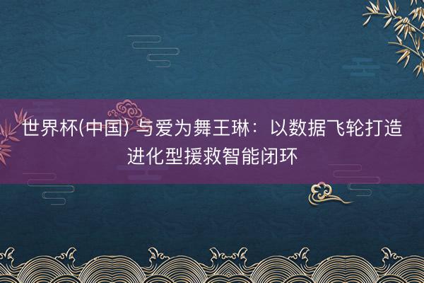 世界杯(中国) 与爱为舞王琳:以数据飞轮打造进化型援救智能闭环