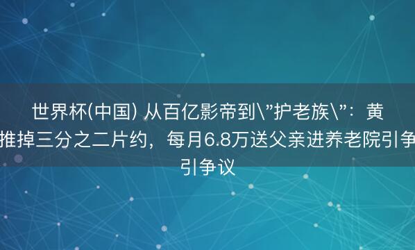 世界杯(中国) 从百亿影帝到
