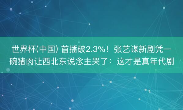 世界杯(中国) 首播破2.3%！张艺谋新剧凭一碗猪肉让西北东说念主哭了：这才是真年代剧